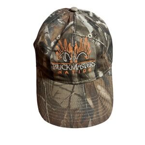 Buckmasters Nation Camo Hat Mens Adjustable Hunting Baseball Cap Made in USA